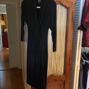 Cache Black Long Sleeve Dress